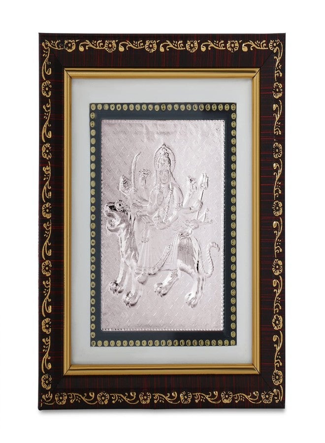 Osasbazaar Pure Silver Durga Mata Photo Frame, Ambe Mata Photo Frame - 99% Purity Certified - Image 1